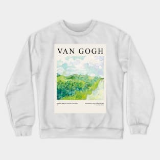 Green Wheat Fields, Auvers (1890) by Vincent Van Gogh Crewneck Sweatshirt